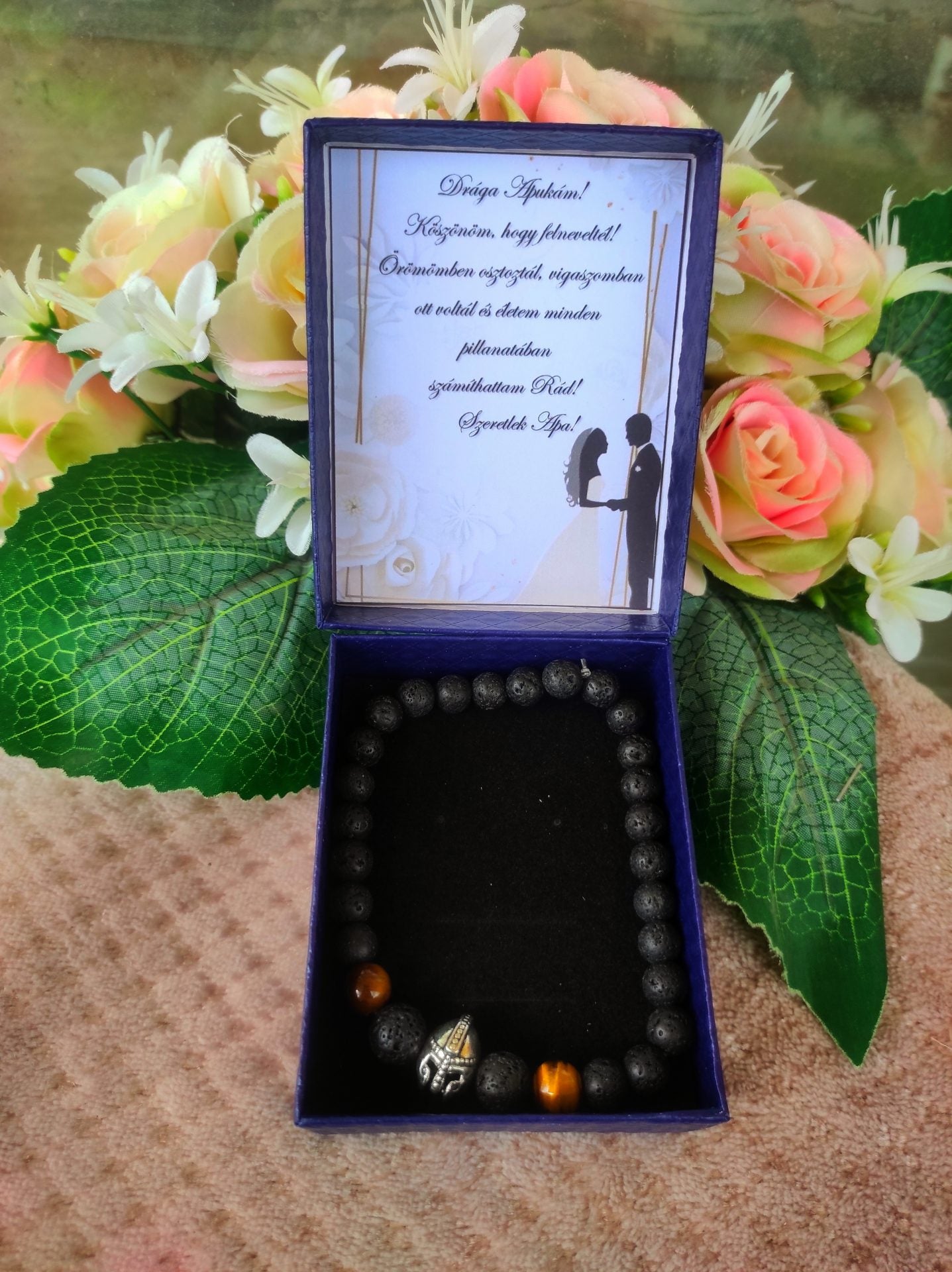 Örömapa esküvői ajándék karkötő